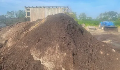 Rich dark soil for landscaping